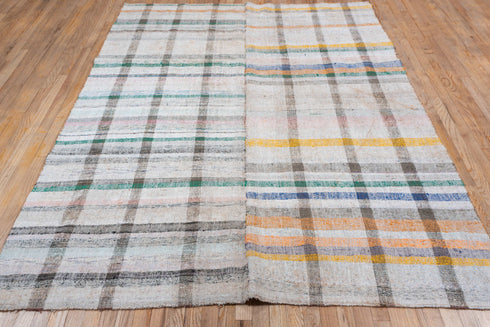 Antique Rag Rug Area Rug (6' x 8')